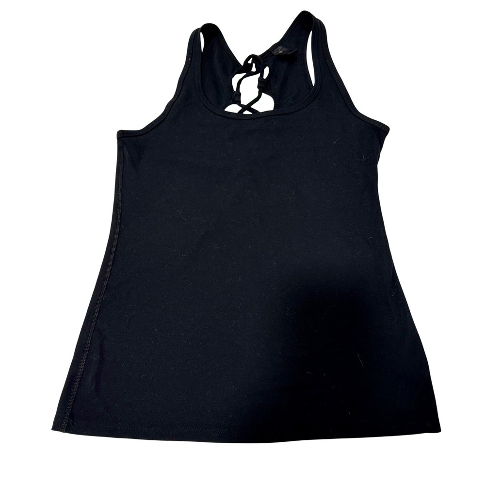 Yogalicious Black Lace Up Back Tank Top Women XS Gym Active Outdoors
Yoga